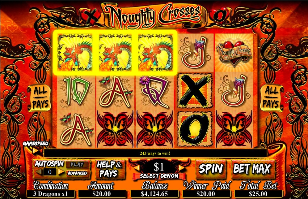 Noughty Crosses (Крестики-нолики) из раздела Игровые автоматы
