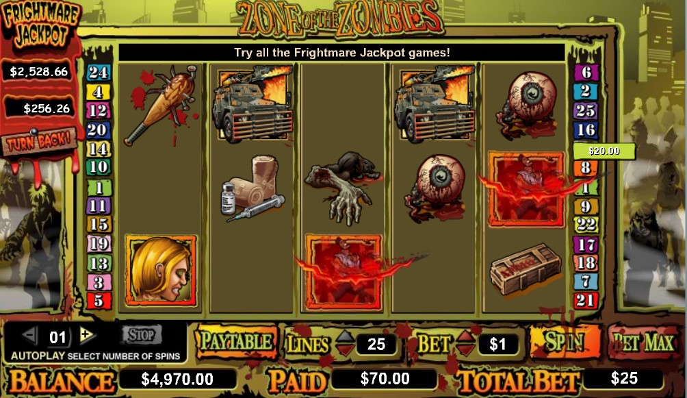 Zone of the Zombies (Зона зомби) из раздела Игровые автоматы