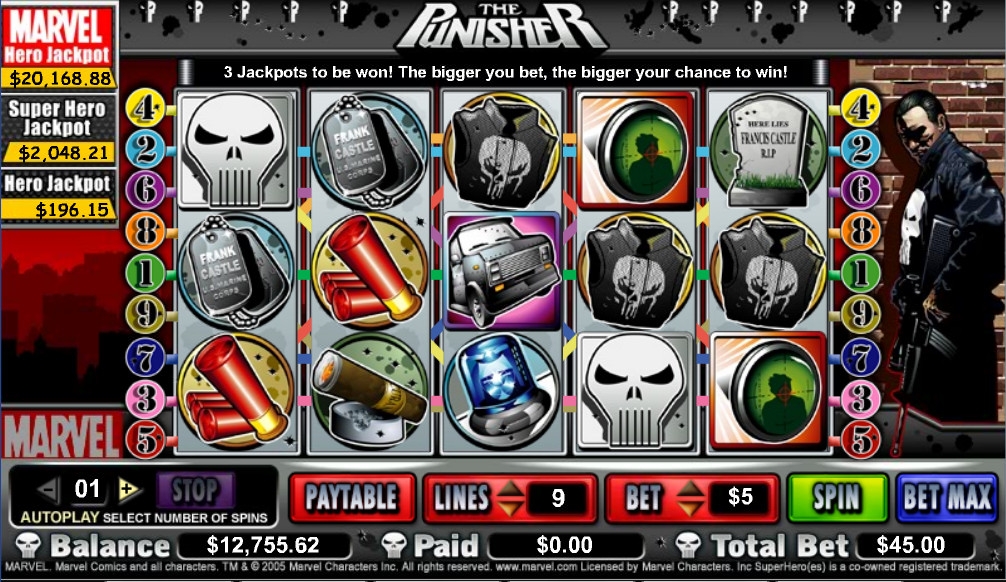 The Punisher (Каратель) из раздела Игровые автоматы