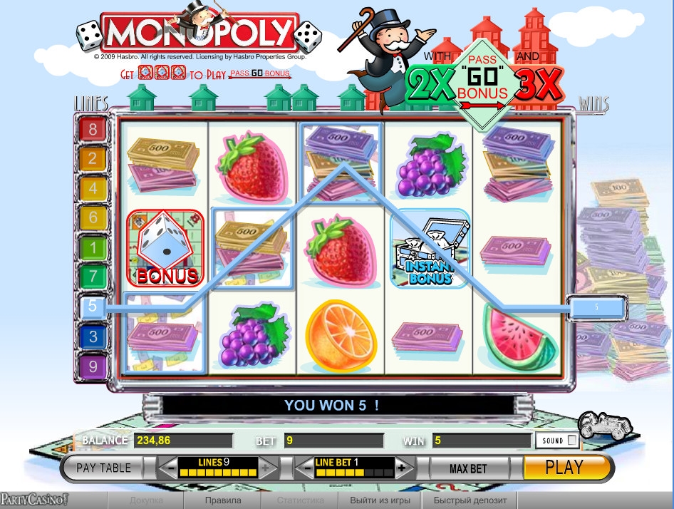 Monopoly (Монополия) из раздела Игровые автоматы