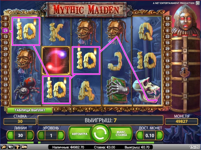 Mythic Maiden (Мифическая Дева) из раздела Игровые автоматы