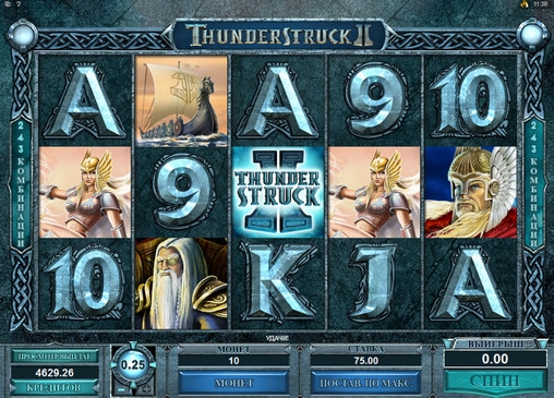 Thunderstruck II  (Оглушенный громом II ) из раздела Игровые автоматы