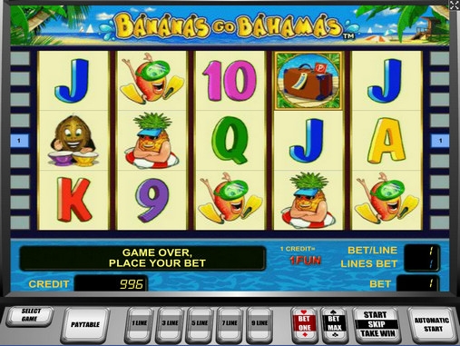 Bananas Go Bahamas (Бананы едут на Багамы) из раздела Игровые автоматы