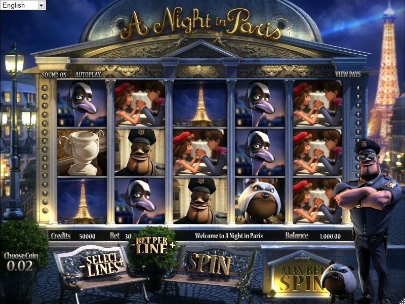 A Night in Paris (Ночь в Париже) из раздела Игровые автоматы