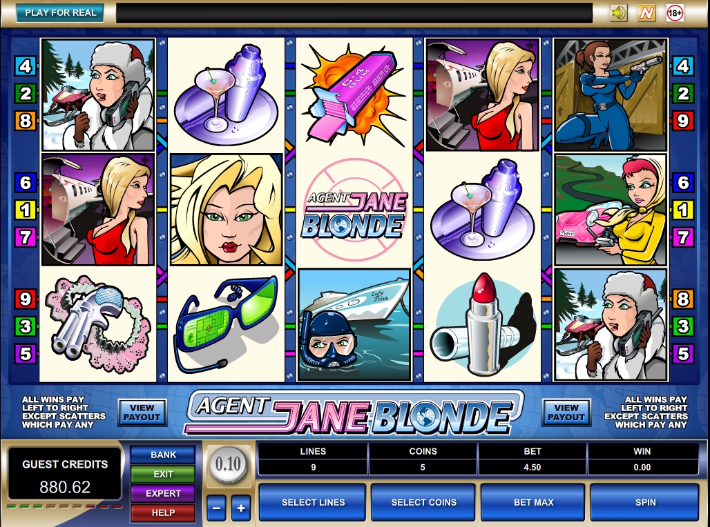 Agent Jane Blonde (Агент Джейн Блонд) из раздела Игровые автоматы
