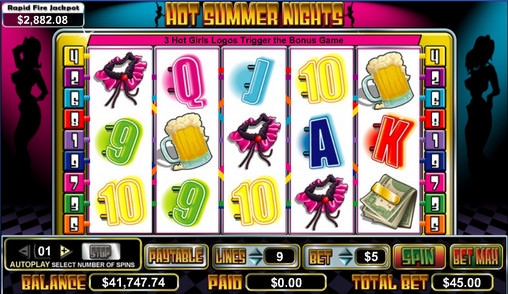Hot Summer Nights (Жаркие летние ночи) из раздела Игровые автоматы