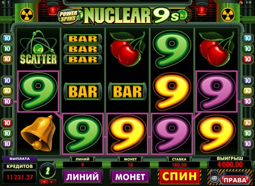 Nuclear 9s – Power Spins (Ядерные девятки – Мощные спины) из раздела Игровые автоматы