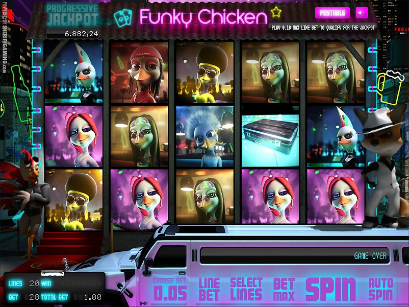 Funky Chicken (Цыпочки Фанки) из раздела Игровые автоматы