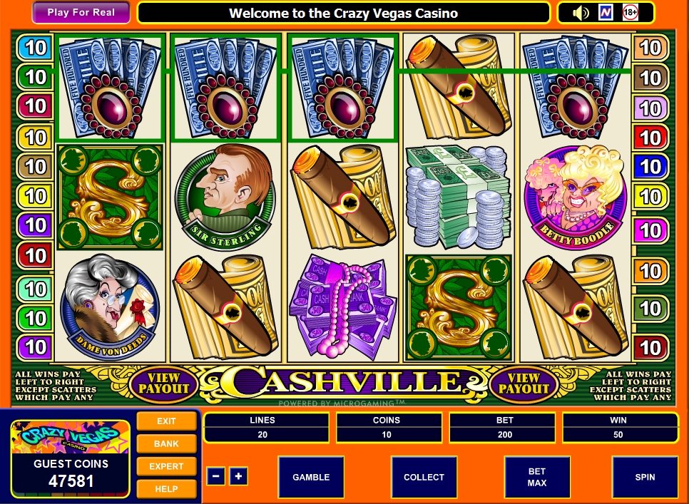 Cashville (Кэшвиль) из раздела Игровые автоматы