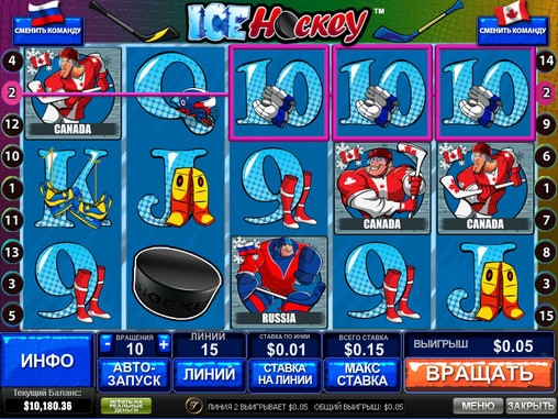 Ice Hockey (Хоккей с шайбой) из раздела Игровые автоматы
