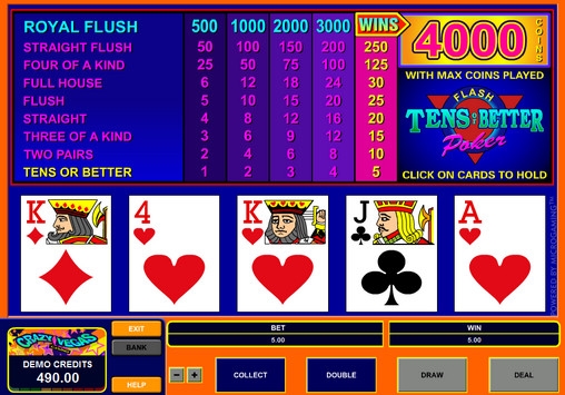 Tens or Better Poker (Tens of Better Poker) from category Video Poker