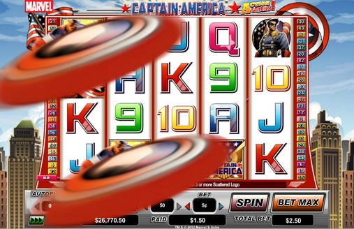 Captain America – Action Stacks (Капитан Америка – Активные стеки) из раздела Игровые автоматы