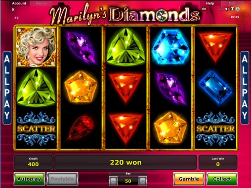 Marilyn’s Diamonds (Бриллианты Мэрилин) из раздела Игровые автоматы