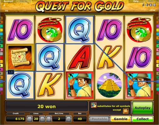 Quest for Gold (В поисках золота) из раздела Игровые автоматы