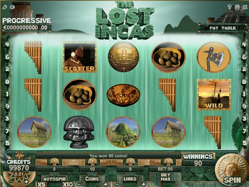 The Lost Incas (Затерянные инки) из раздела Игровые автоматы