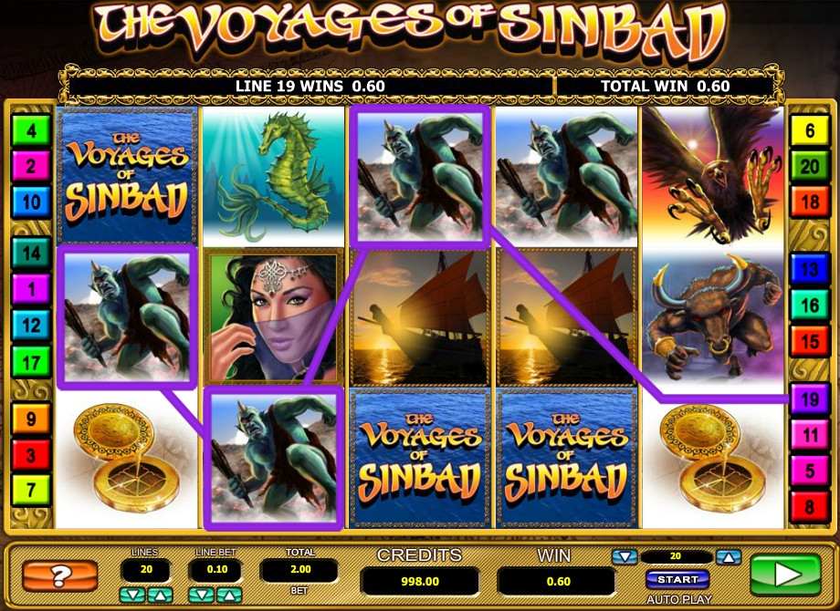 The Voyages of Sinbad (Путешествия Синдбада) из раздела Игровые автоматы