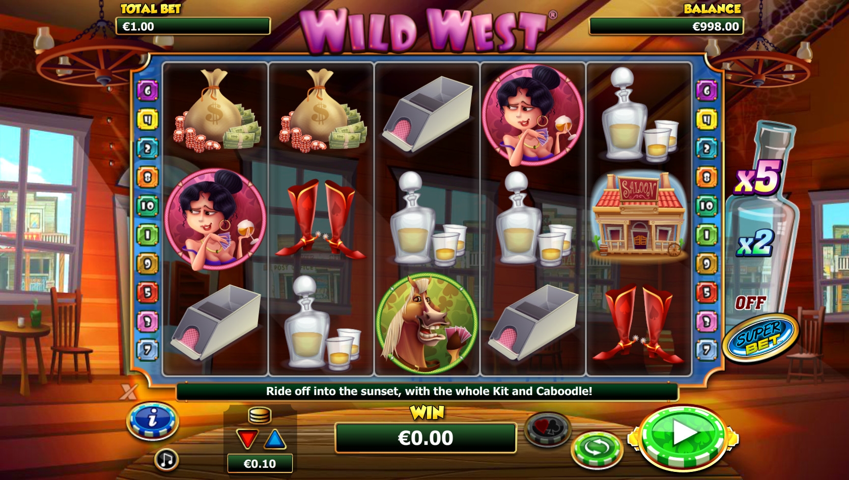 Wild West (Дикий Запад) из раздела Игровые автоматы