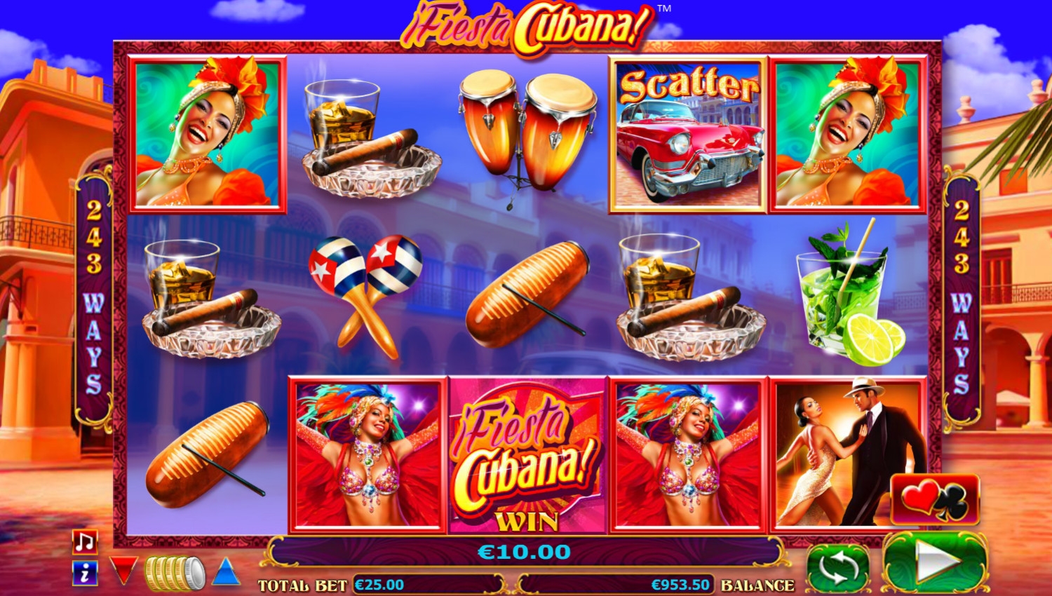 Fiesta Cubana (Кубинская фиеста) из раздела Игровые автоматы