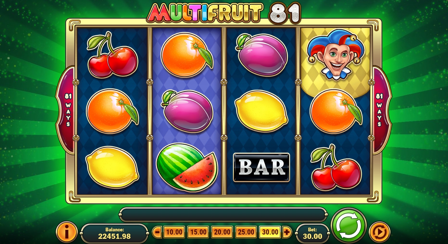 MultiFruit 81 (Мультифрукт 81) из раздела Игровые автоматы