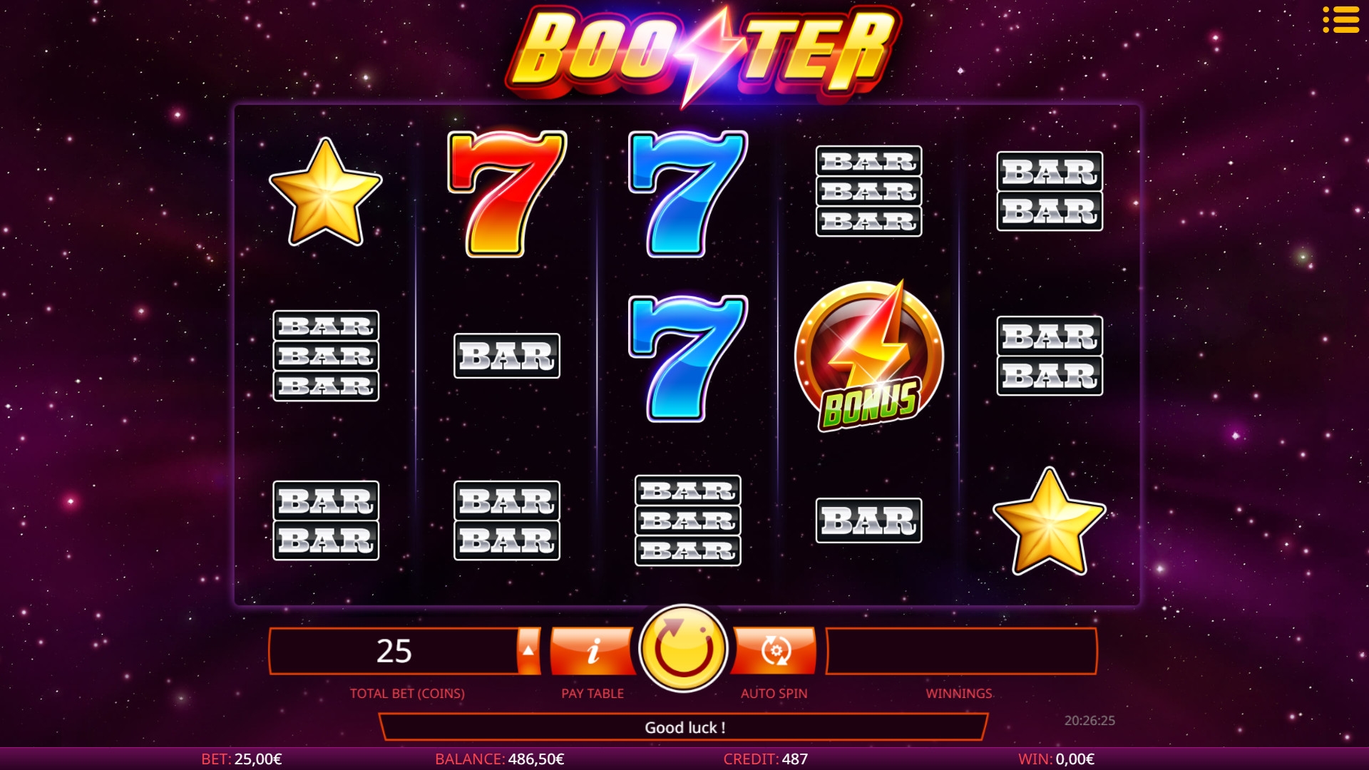 Booster (Бустер) из раздела Игровые автоматы