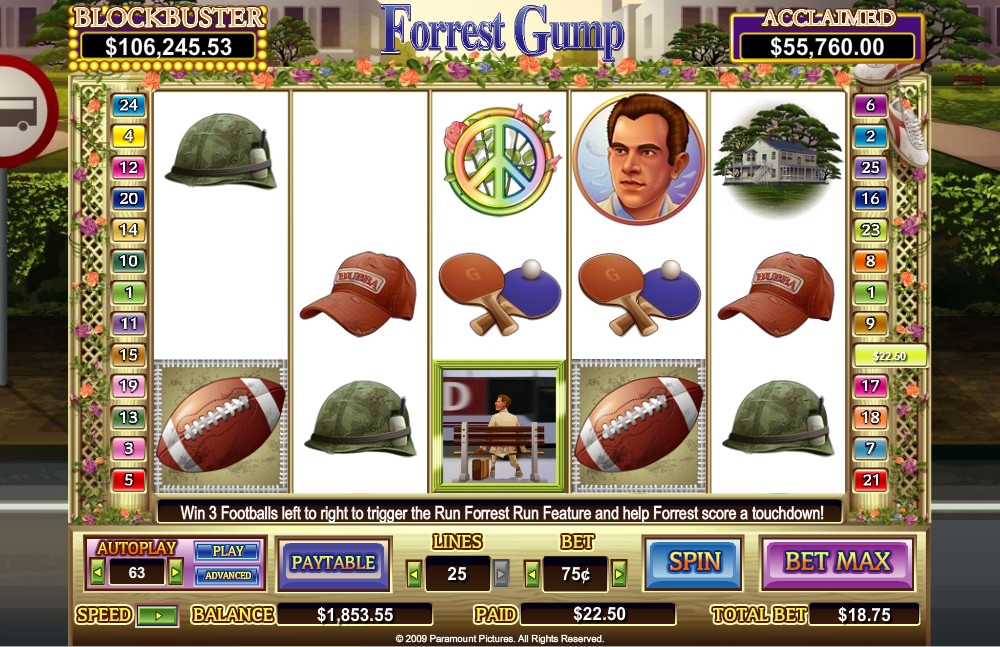 Forrest Gump (Форрест Гамп) из раздела Игровые автоматы