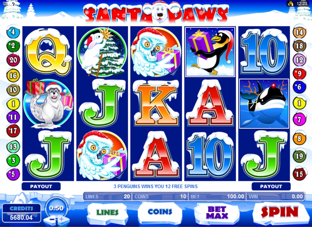 Santa Paws (Санта-Лапас) из раздела Игровые автоматы