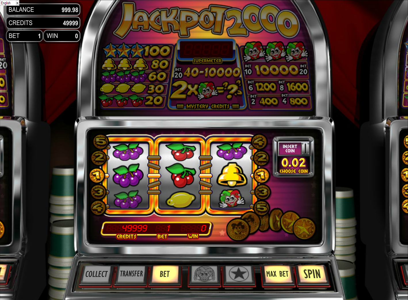 Jackpot 2000 (Джекпот 2000) из раздела Игровые автоматы