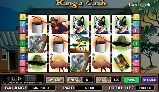 Kanga Cash (Деньги кенгуру) из раздела Игровые автоматы