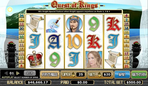 Quest of Kings (Королевские поиски приключений) из раздела Игровые автоматы